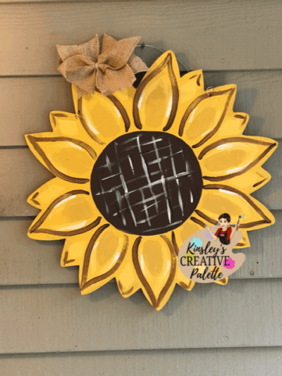 Sunflower Door Hanger Blank