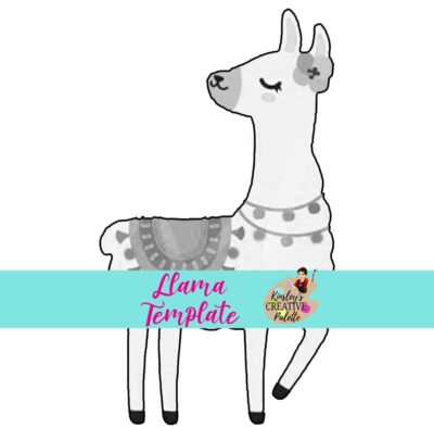 Llama Door Hanger Template (Downloadable)
