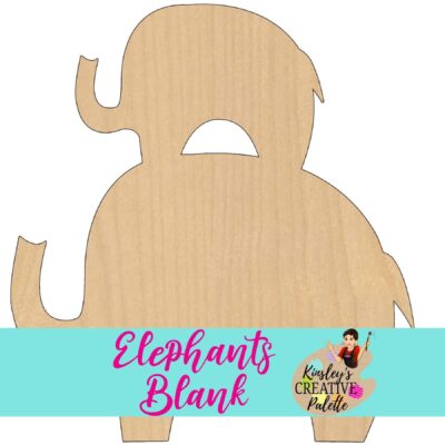 Elephants Door Hanger Blank