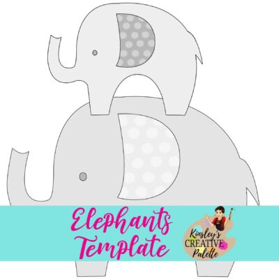 Elephants Door Hanger Template (Downloadable)