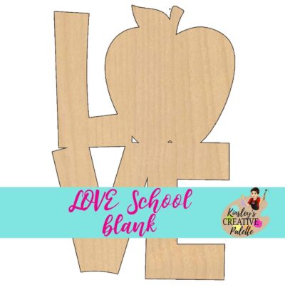 School Love Door Hanger Blank