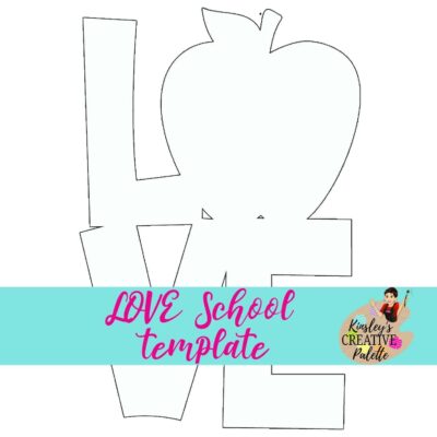School Love Door Hanger Template (Downloadable)