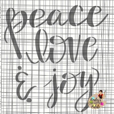 Peace Love and Joy STENCIL Lettering Template