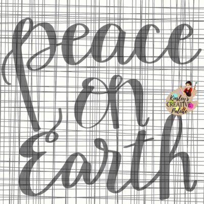 Peace on Earth TRACEABLE Lettering Template
