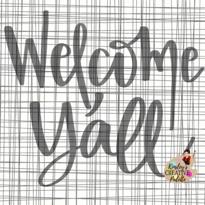 Welcome Y'all TRACEABLE Lettering Template