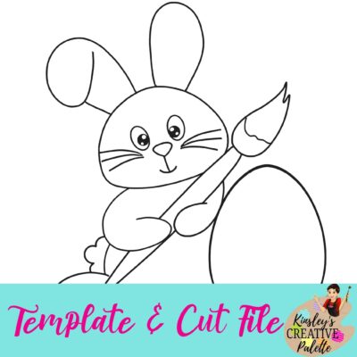 Painting Bunny Template and Cut File