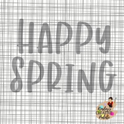 Bold Happy Spring TRACEABLE Lettering Template