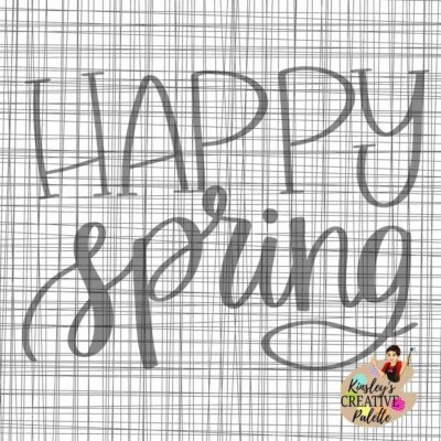 Happy Spring TRACEABLE Lettering Template