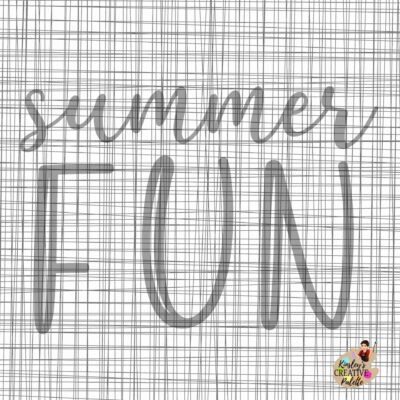 Summer Fun TRACEABLE Lettering Template