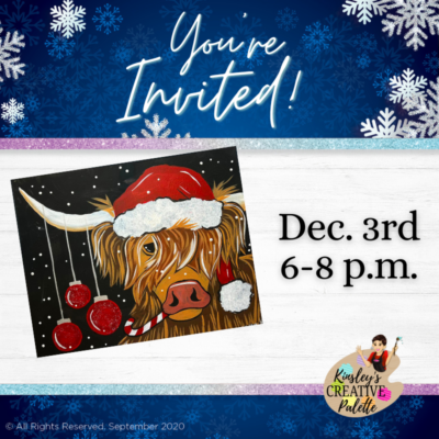 Highland Cow Painting 12/3 6-8 p.m.