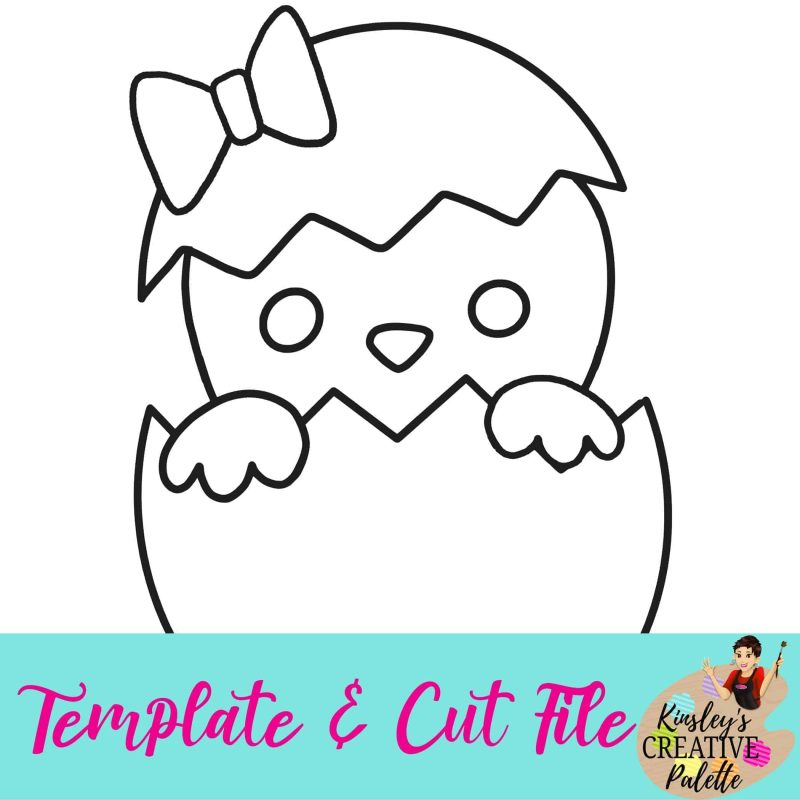 Girl Chick Template and Cut File