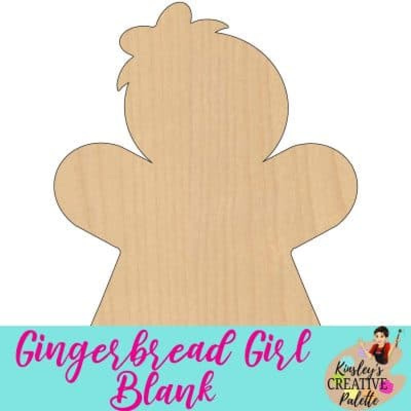 Gingerbread Girl Door Hanger Blank