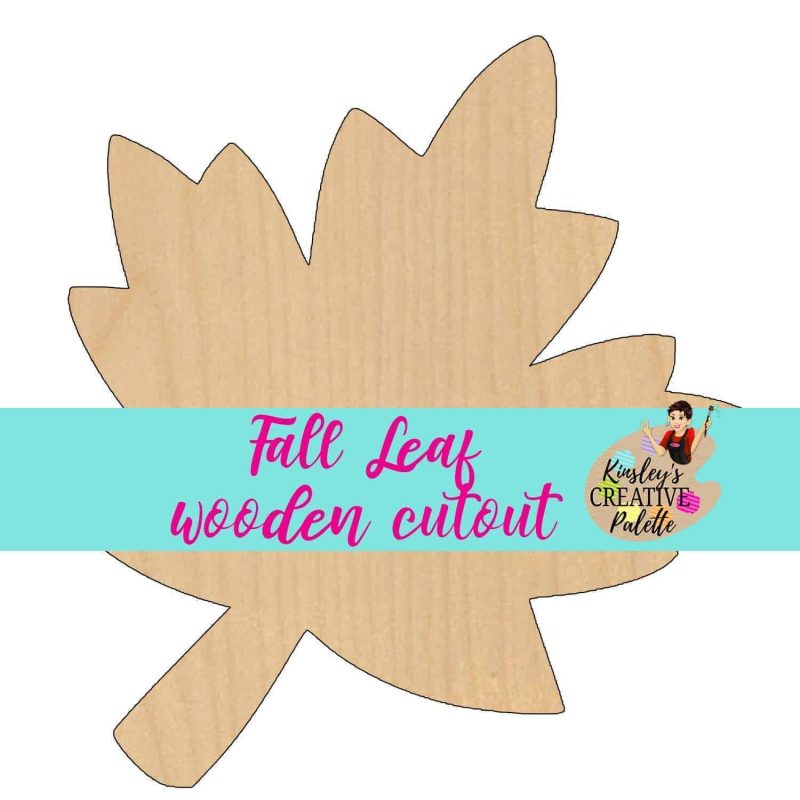 fall leaf wooden cutout