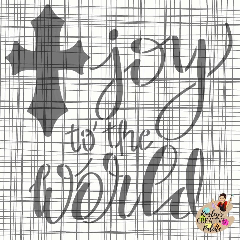 joy to the world stencil preview
