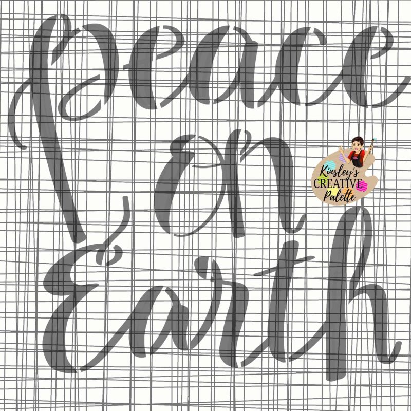 peace on earth stencil preview