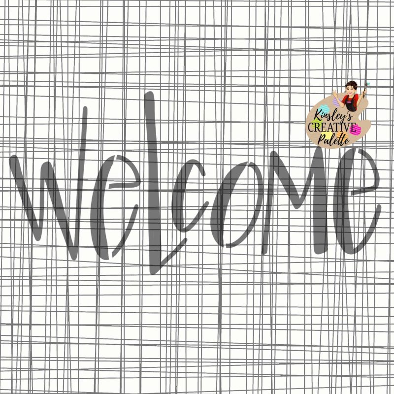 welcome print stencil preview